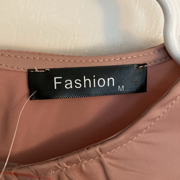 BTFBM Amazon, Dusty Rose, Casual Long Sleeve, wrap tie front, Mini dress Size, M - Picture 10 of 13